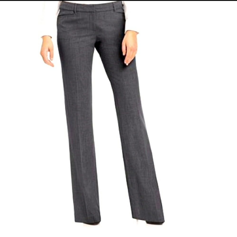 Michael Kors Grey Herringbone Wide Leg Trousers Size 12